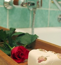 Baño con rosas