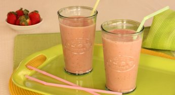 Batido de kéfir y frutos secos.