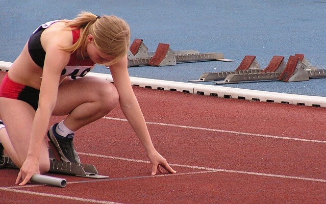 atleta en lalínea de salida