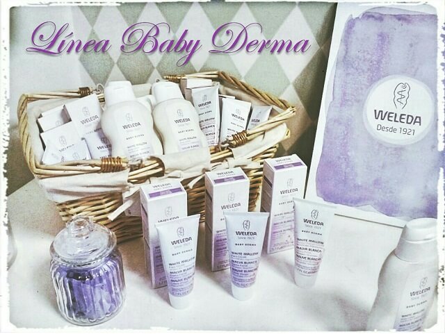 cesta con productos bebe derma de weleda