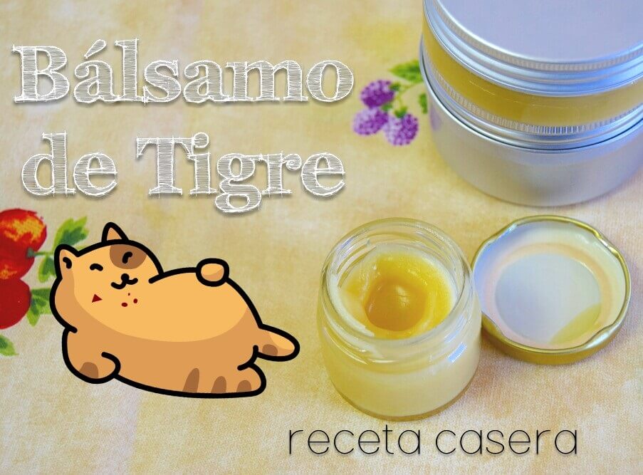 balsamo de tigre casera junto a varios tarritos