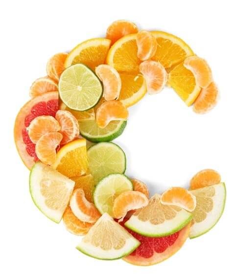 frutas en forma de vitamina c